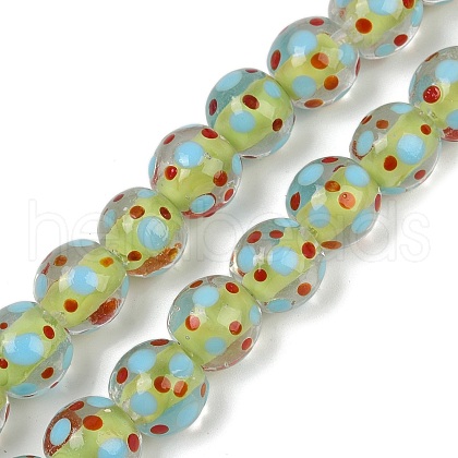 Handmade Lamword Beads Strands LAMP-P069-01A-08-1