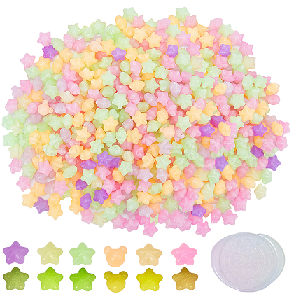 CRASPIRE 400Pcs Star Luminous Sealing Wax Particles DIY-CP0009-25-1