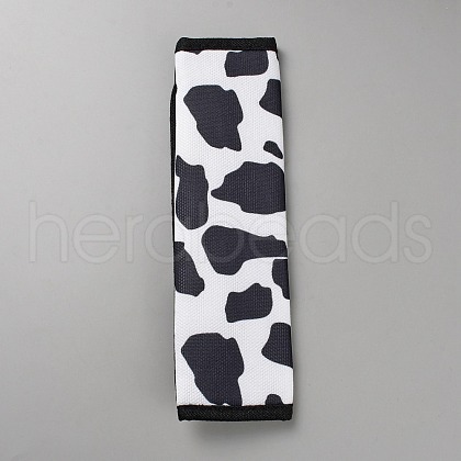 Cow Pattern Nylon Car Safety Belt Cover AJEW-WH20006-70B-1