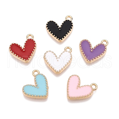 Rack Plating Alloy Enamel Charms ENAM-N056-343G-1