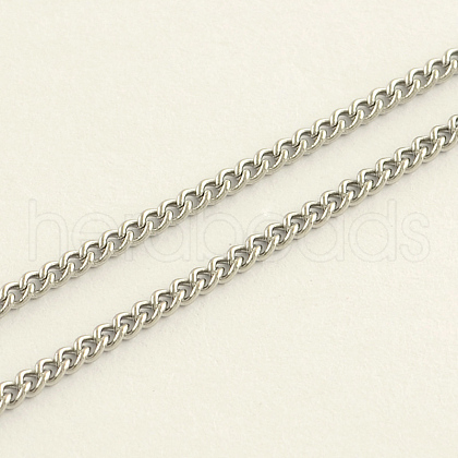 Tarnish Resistant 304 Stainless Steel Curb Chains CHS-Q001-20-1