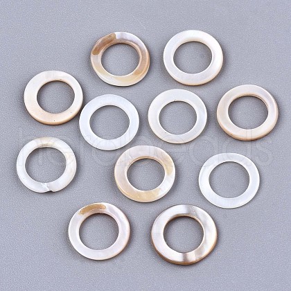 Natural Freshwater Shell Linking Rings SHEL-S276-130-1