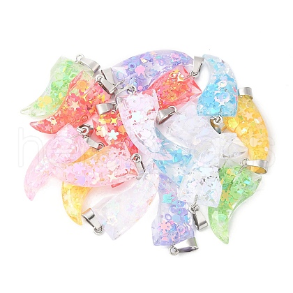 Luminous Resin Sequins Pendants RESI-V006-01A-P-1