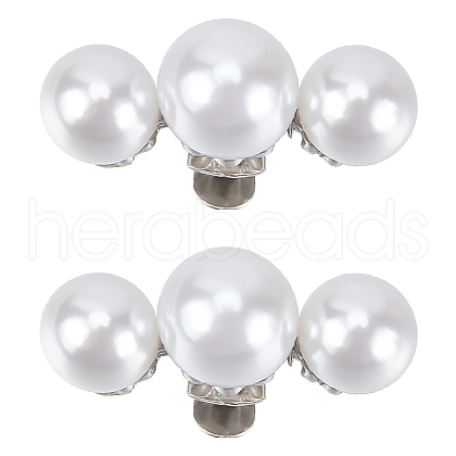 Plastic Imitation Pearl Shoe Decoration FIND-WH0155-050A-1