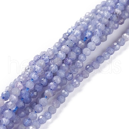 Natural Tanzanite Beads Strands G-A026-A05-2mm-1