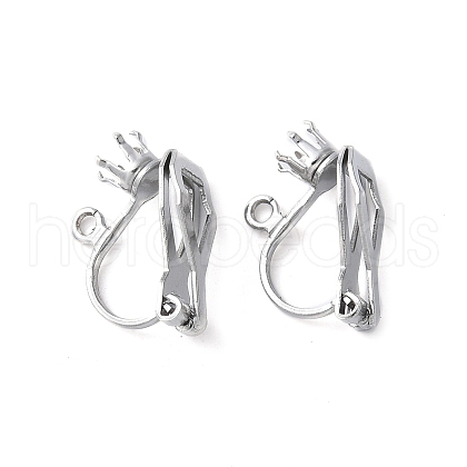 316 Stainless Steel Clip-on Earring Findings STAS-Z124-03P-1