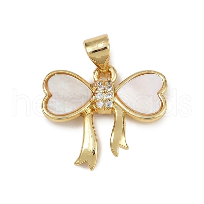 Brass Micro Pave Cubic Zirconia Pendants KK-D376-05G-1