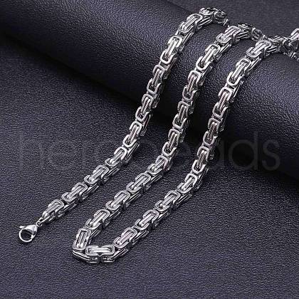 Titanium Steel Byzantine Chains Necklace for Men FS-WG56795-179-1