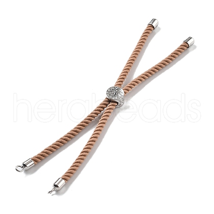 Twisted Nylon Cord Silder Bracelets DIY-B066-03P-03-1