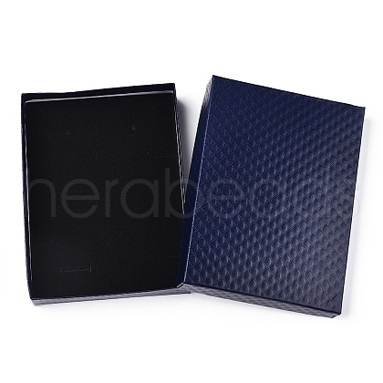 Rhombus Textured Cardboard Jewelry Boxes CBOX-T006-01B-1