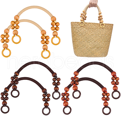 Beebeecraft Wood Beads Bag Handles FIND-BBC0001-75A-1