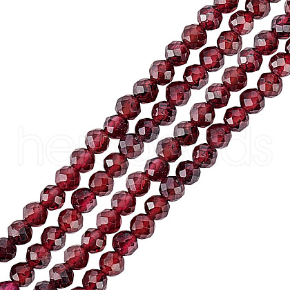 GOMAKERER 2 Strands Natural Garnet Beads Strands G-GO0001-67-1