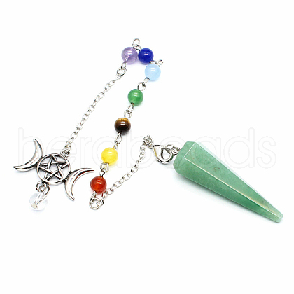 Natural Green Aventurine Dowsing Pendulums WG14383-04-1