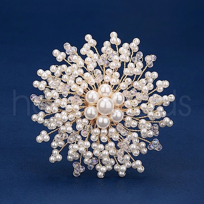 Flower Alloy Brooches for Backpack Clothes PW-WGD48A8-02-1