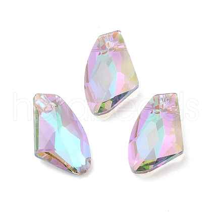 Electroplated Glass Pendants EGLA-M029-04-02-1