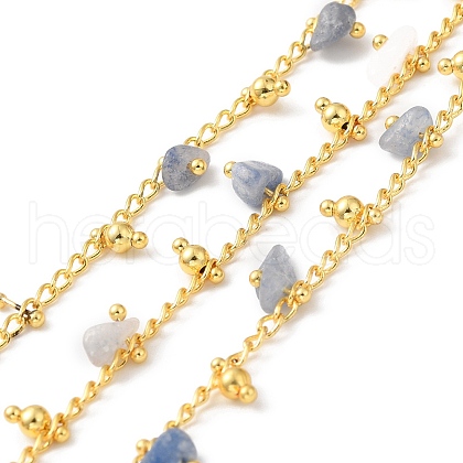 Handmade Natural Sodalite Beaded Chains CHC-M024-01G-02-1