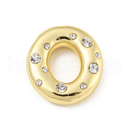 Brass Micro Pave Clear Cubic Zirconia Pendants KK-E093-04G-O-1
