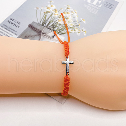 Alloy Cross Link Bracelets for Men Women WGE4022-11-1