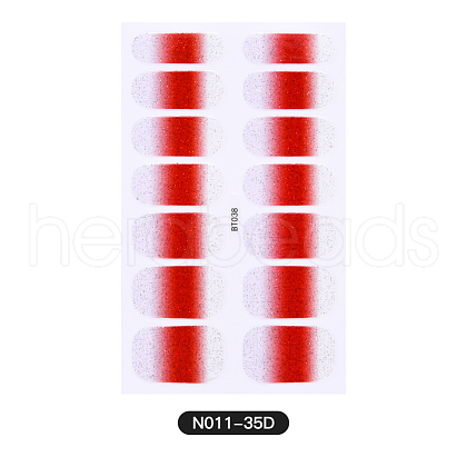 Gradient Glitter Full-Cover Wraps Nail Stickers MRMJ-N011-35D-1