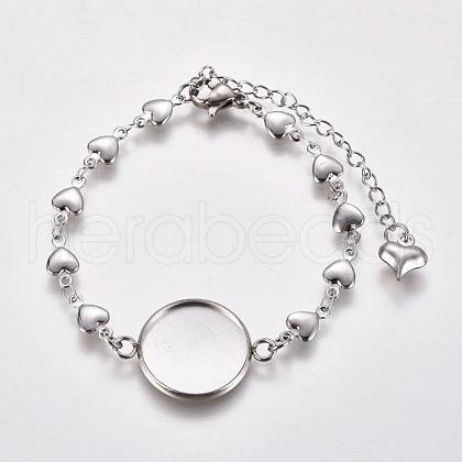 304 Stainless Steel Bracelet Making X-STAS-L248-009P-1