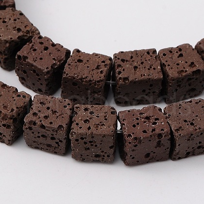 Natural Lava Rock Beads Strands G-L435-01-6mm-10-1