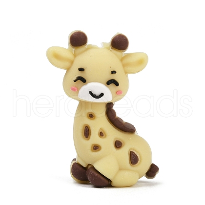 Deer Food Grade Silicone Focal Beads SIL-A011-04-1