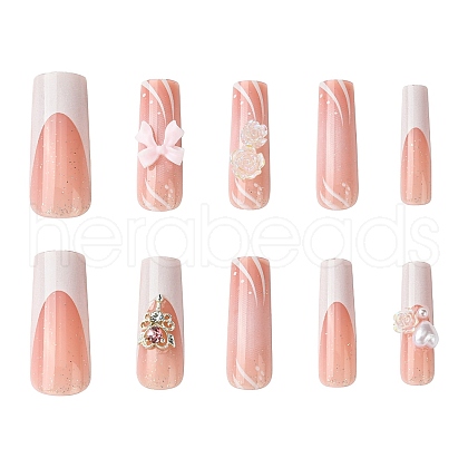 ABS Plastic Full Cover Press On False Nails DIY-CJC0006-13-1