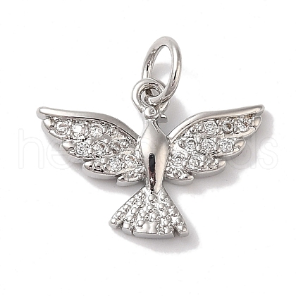 Rack Plating Brass & Cubic Zirconia Pendants KK-L216-052P-1
