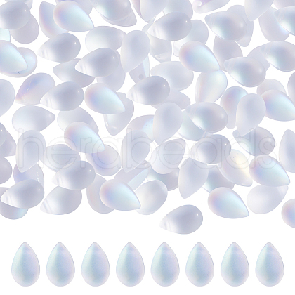 SUNNYCLUE 150Pcs Transparent Spray Painted Glass Charms GLAA-SC0001-97-1