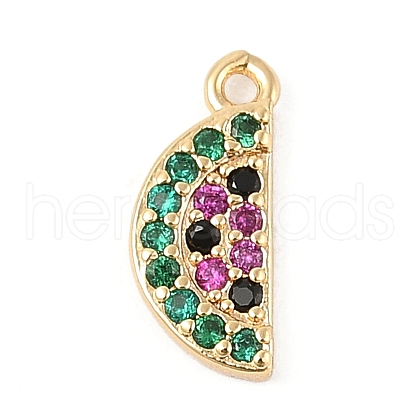 Brass Micro Pave Cubic Zirconia Pendants KK-R219-36D-G-1