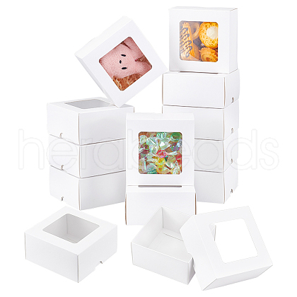 Square Kraft Paper Storage Gift Boxes CON-WH0095-100B-01-1
