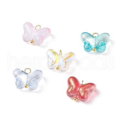 Transparent Glass Charms PALLOY-JF01734-1