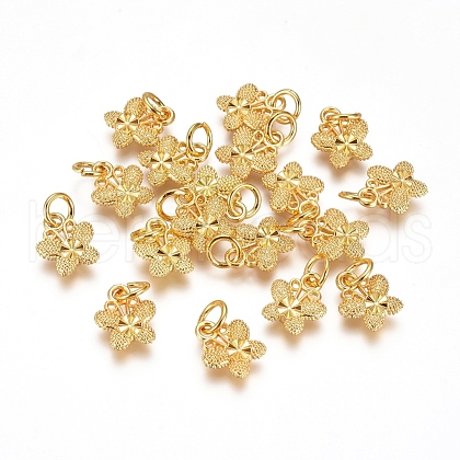 Electroplated Alloy Charms PALLOY-G267-04G-1