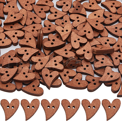 Gorgecraft 1 Bag Baking Painted Wooden Buttons FIND-GF0006-24B-1