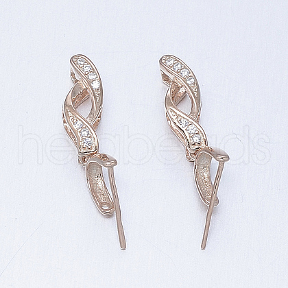 925 Sterling Silver Pendant Bails STER-K036-25RG-1