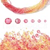 6 Styles Gradient Color Transparent Painted Glass Beads Strands DGLA-YW0001-28G-1