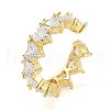 Rack Plating Brass Micro Pave Cubic Zirconia Finger Ring RJEW-C080-01B-G-2