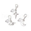 Clear Acrylic & Alloy Star & Moon & Planet Pendant Decorations HJEW-JM03051-2