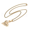 304 Stainless Steel Musical Note Heart Quote Pendant Necklaces NJEW-K283-03G-2