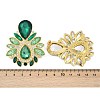 304 Stainless Steel Glass Stud Earrings EJEW-M095-15G-02-3