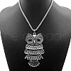 Alloy Rhinestone Pendant Necklaces QD9835-2-1