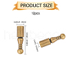 CHGCRAFT 12Pcs Alloy Cord Ends FIND-CA0009-70AB-2