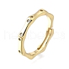 Adjustable Brass Micro Pave Clear Cubic Zirconia Finger Rings for Women RJEW-H247-11G-4