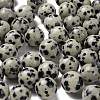 100Pcs 8mm Natural Dalmatian Jasper Round Bead DIY-LS0002-37-4