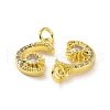 Brass Micro Pave Cubic Zirconia Charms KK-E068-VF051-3