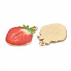Light Gold Alloy Enamel Pendants ENAM-S126-130-3