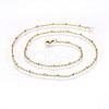 304 Stainless Steel Cable Chains Necklaces NJEW-P223-02G-1
