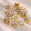 Retro Royal Style 304 Stainless Steel Imitation Pearl Cuff Rings FS-WG343E9-03-2