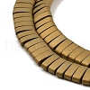 Electroplated Frosted Non-magnetic Synthetic Hematite Beads Strands G-G089-A01-04-3