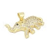 Brass Micro Pave Cubic Zirconia Pendants KK-D317-130G-2